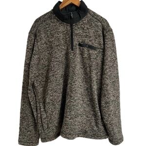 Eddie Bauer Men's 1/4 Zip Mock Neck Classic Fit Pullover Sweater Fleece Size XL